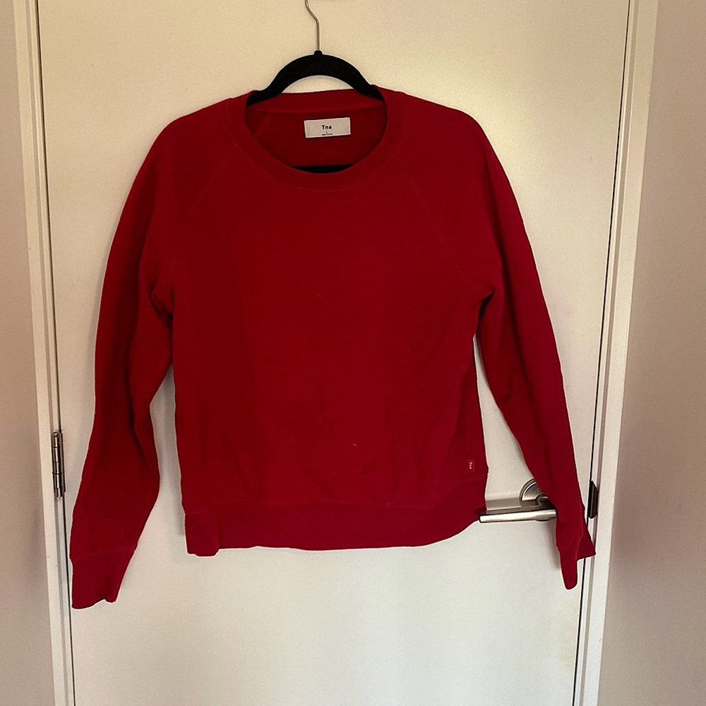 TNA red crew neck sweater